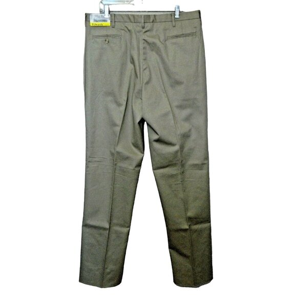 Edwards Slacks 38 Khaki Tan Wrinkle Resistant Pleated Unhemmed 100% Cotton NEW - Picture 4 of 8